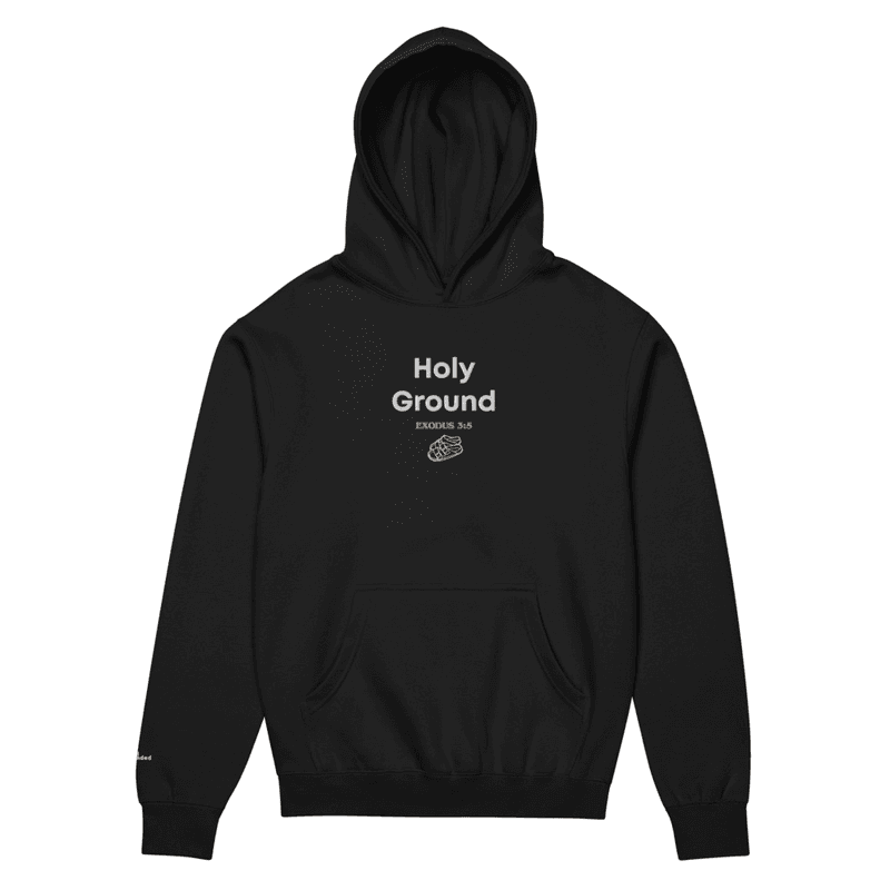 'Holy Ground' Men’s box hoodie (Black)